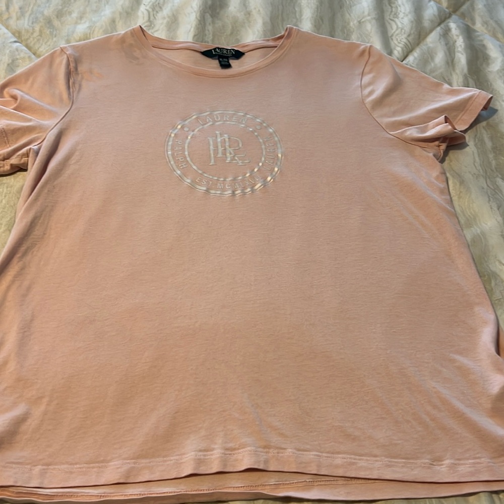 polo ralph lauren t shirt size xl in light pink
